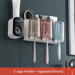 organisateur salle bain blanc gris moderne transparent brosse dents pot dentifrice brosse cheveux rasoir