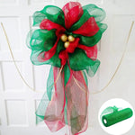 ruban décoration noël rouge doré blanc vert maille fine brillant adhésif festif moderne