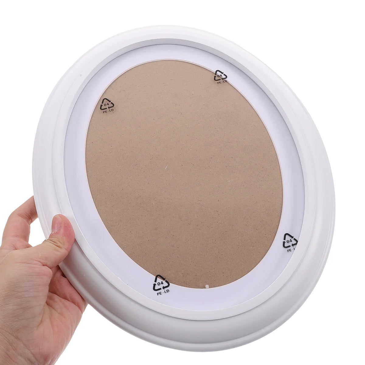 cadre photo ovale bois blanc marron classique décoration murale chambre salon adulte adolescent