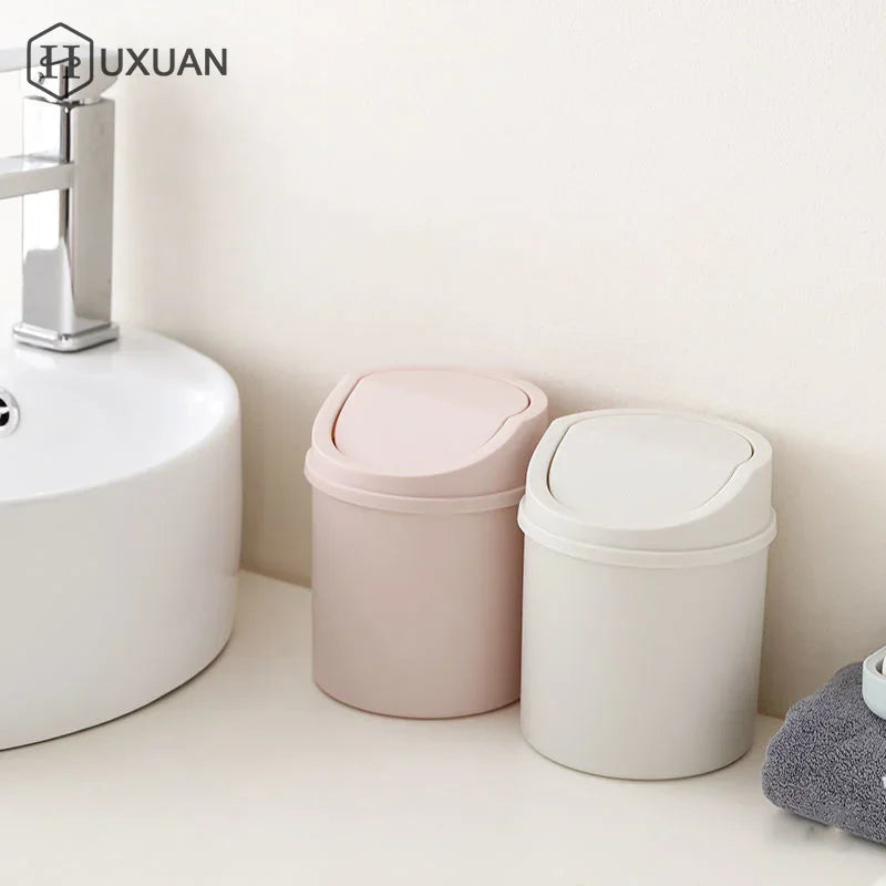 poubelle mini poubelle moderne rose gris blanc respectueux environnement rangement