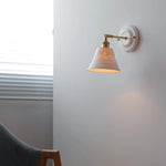 lampe murale moderne blanc doré interrupteur chaîne coquille motif lune soleil chambre cuisine