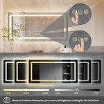 miroir lumineux moderne blanc mat anti buée éclairage led réglable tactile