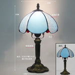 lampe table art nouveau tiffany multicolore base sculptée interrupteur bouton