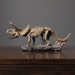 squelette dinosaure résine décor maison salle gris marron clair os roche tringle noire réaliste