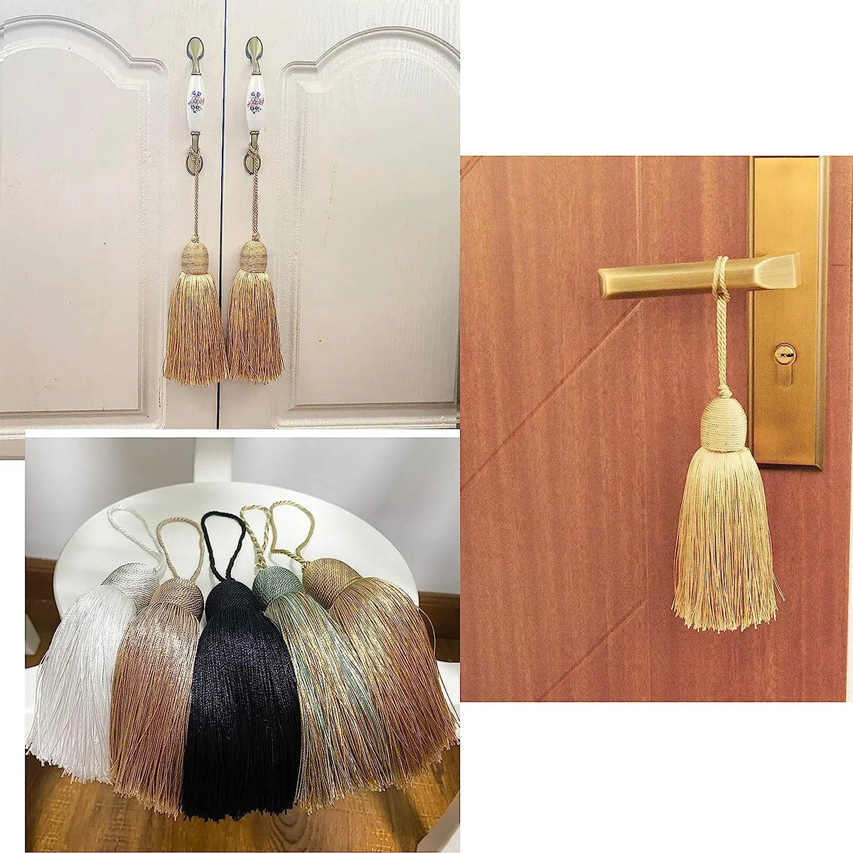 pompon rideau tissé fin élégant traditionnel décoratif maison salon 13cm 28cm