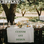 nappes table personnalisables serigraphie blanc beige motifs imprimés événements mariage fêtes anniversaires noël