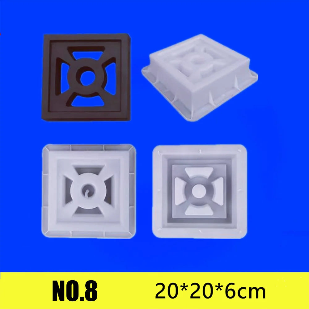moule décoration extérieure plaque moderne motifs géométriques variés plastique réutilisable grès clair foncé