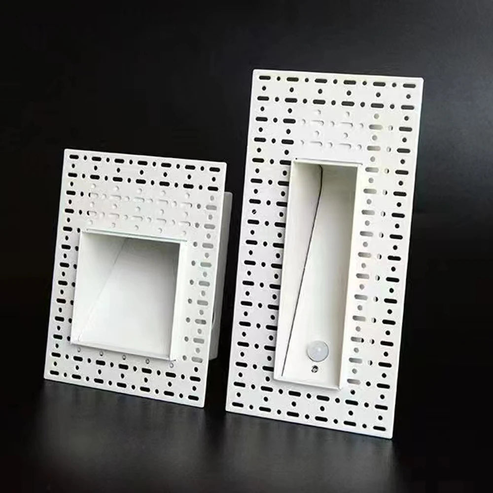 Plaque lumière LED intégrée moderne perforée blanc sensoriel 100 240V