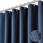 rideau douche moderne vert olive texture points ourlet lesté métalliques durables crochets polyester gaufre
