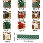 chaise table arbre noel brodé peluche relief couverture table noel nappe rectangulaire salle manger