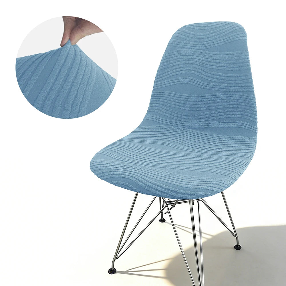 Housse chaise moderne rose clair rayures horizontales élasthanne polyester adjustable banquets mariage