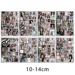 sticker autocollant moderne gris rose blanc personnalisable agenda scrapbooking 10 14cm