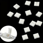 ruban led flexible blanc moderne clips fixation 10mm basse tension 3528 5050 rgb