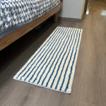 tapis moderne blanc vert rayures antidérapant salle bain buanderie entrée minimaliste non glissant machine