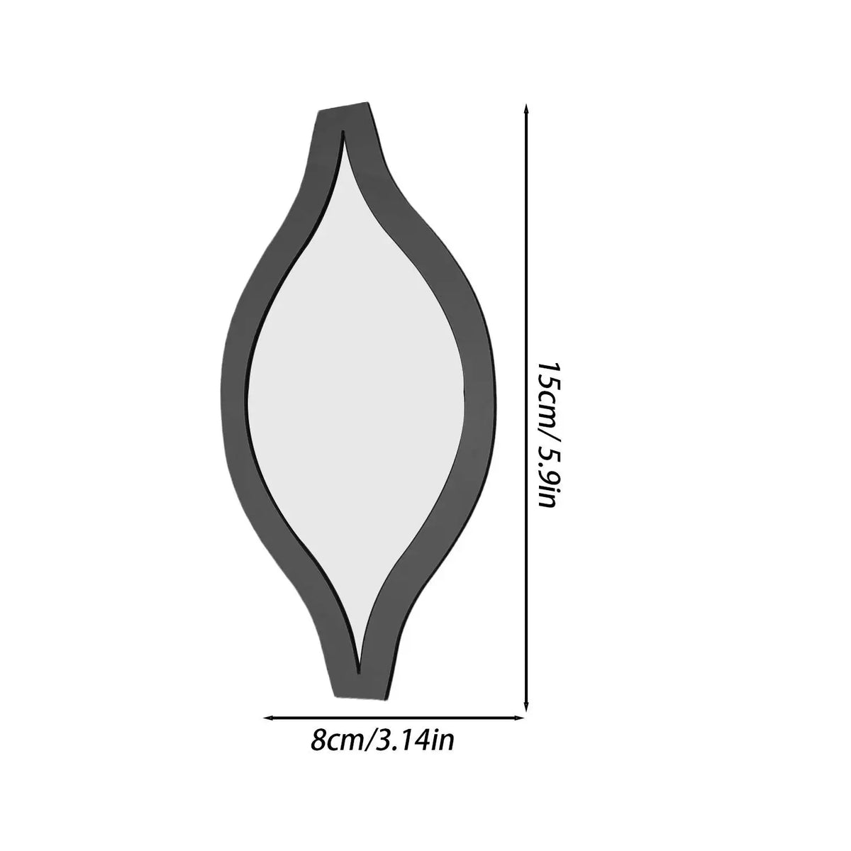 miroirs muraux adhésifs modernes noir doré blanc asymétriques décoratifs chambre salon
