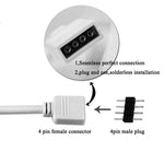 connecteur câble led rgb noir 24v 3528 3014 5050 5730 cee ans