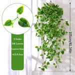 Guirlande végétale artificielle 105cm feuilles ovales vertes brillantes décoration naturelle extérieure intérieure mariage fête