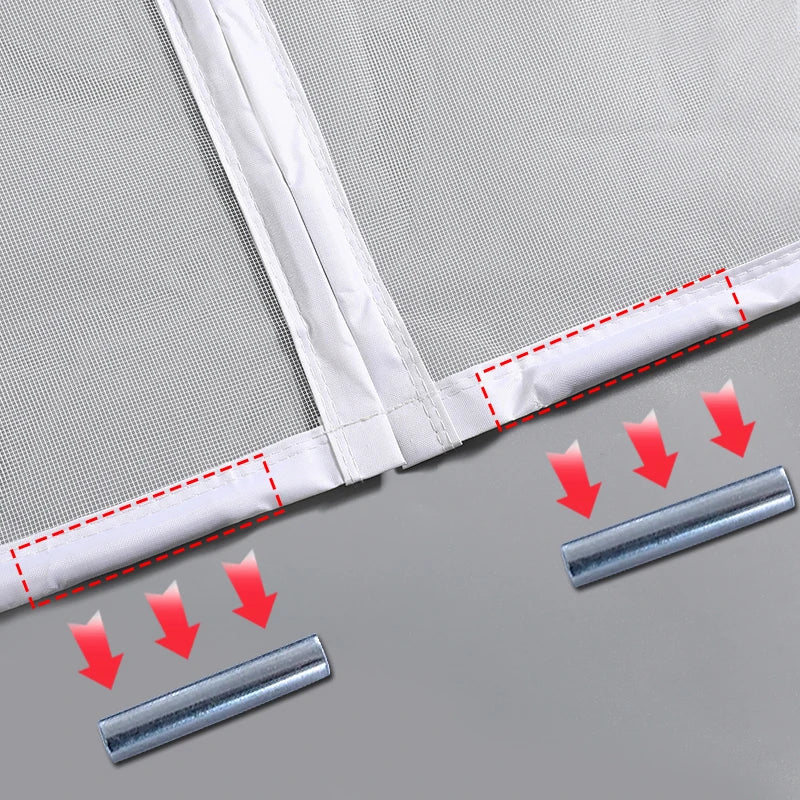 rideau anti moustiques blanc aimants auto adhésifs porte maille fine intérieur moderne