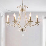 lustre décoration doré transparent floraux classique baroque ampoules led