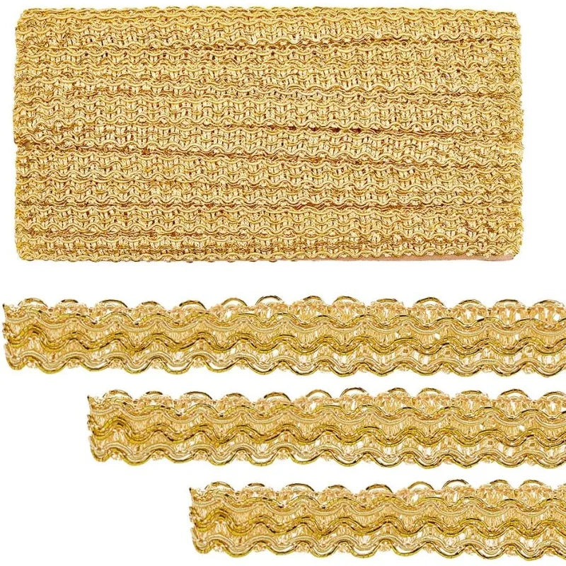 ruban decoratif doré rayures horizontales texture tissée classique élégant adhésif 15mm largeur opacité ciseaux
