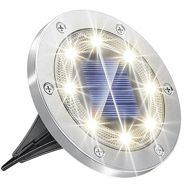 éclairage solaire paysage led argenté moderne absp65 ip65 étanche adaptableextérieururgence