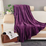 couverture violet douce velours moderne 100 polyester cachemire hiver 130x150cm fixations