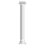 Autocollant mural 3D colonne romaine bleu sur mur blanc