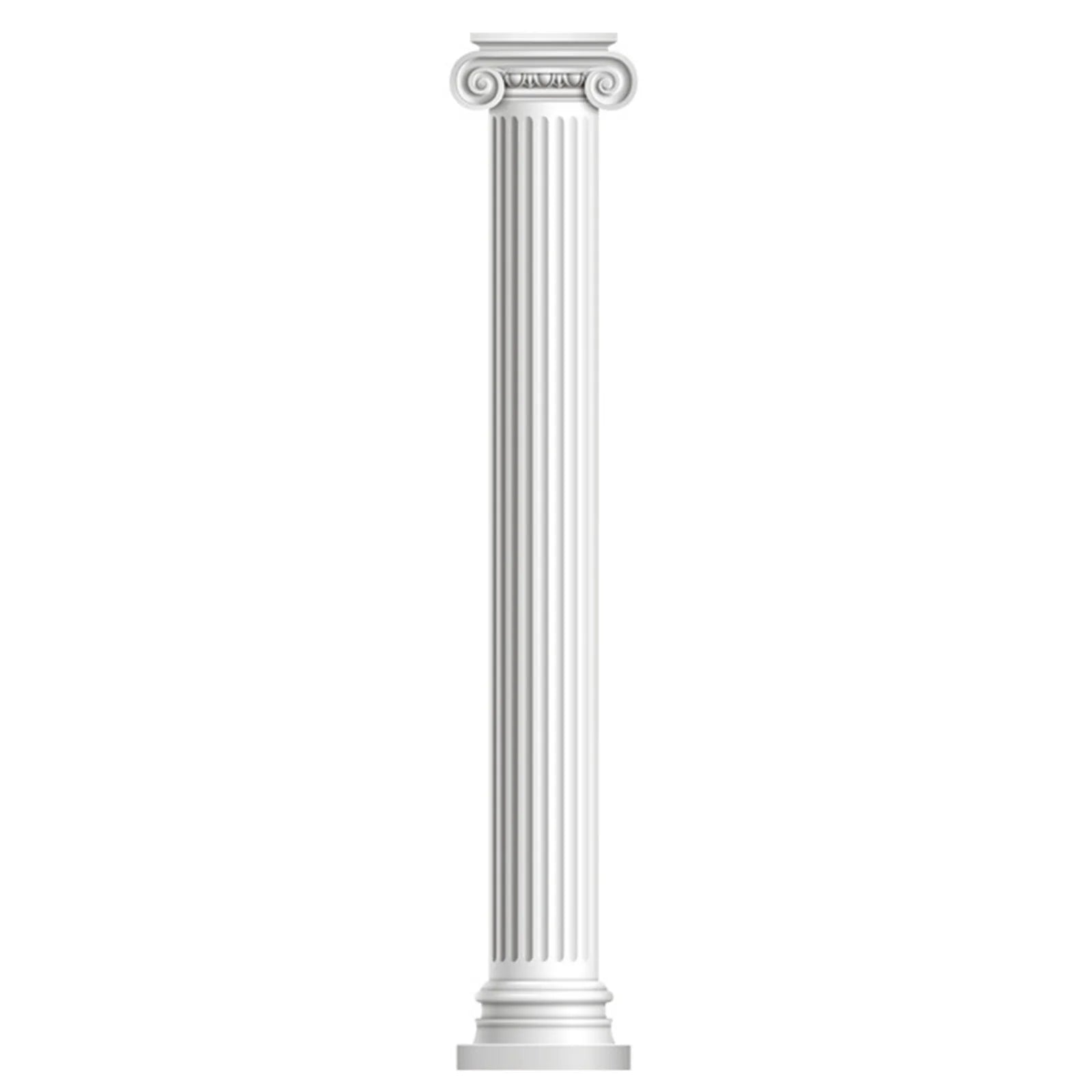 Autocollant mural 3D colonne romaine bleu sur mur blanc