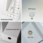 applique murale led encastrée détecteur mouvement blanc moderne éclairage escalier couloir cuisine intérieur