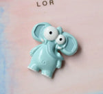 aimants frigo animaux stylisés cartoon éléphant girafe zèbre singe couleurs vives 30 40mm collection