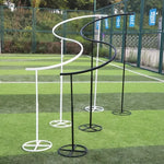 support décoration métallique contemporain pieds circulaires blanc noir