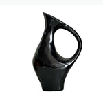vase céramique moderne noir blanc argenté minimaliste sculpture décoration table opaque floral