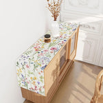 tableau printemps lin motifs floraux aquarelle moderne résistant l'eau blanc multicolore
