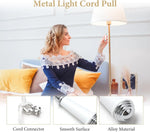 corde tirer blanc moderne 150cm interrupteur anneau métallique surface lisse chambre bain