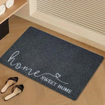 tapis d'entrée moderne rayé noir blanc rose antidérapant polyester