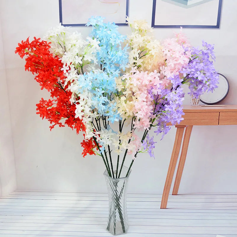 décoration intérieure moderne bouquet artificiel violet blanc rouge bleu rose orange minimaliste