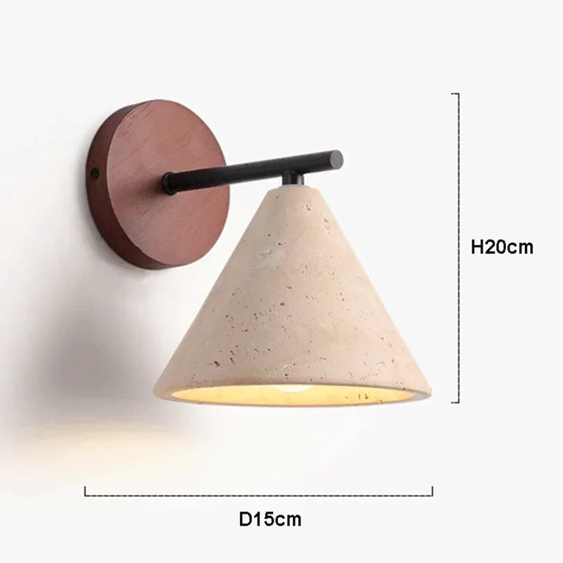 lampe murale moderne pierre naturelle marron foncé éclairage cuisine salle manger led 10 mètres