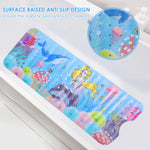 tapis bain dessin animé sous marin sirène poissons coraux moderne enfant couleur alphabet adhésif