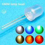 Diodes LED ultra lumineuses 10mm blanc rouge vert bleu jaune 250PCS 50PCS eclairage bricolage