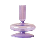 supports bougies rose transparent moderne minimaliste sans motif décoration intérieure chandelles mariage tables