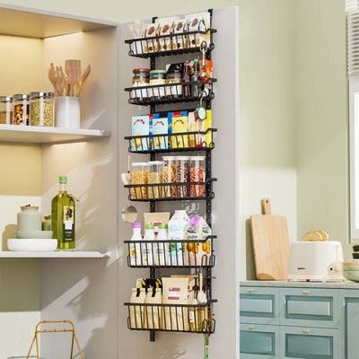 Panier suspendu porte fer noir rangement cuisine