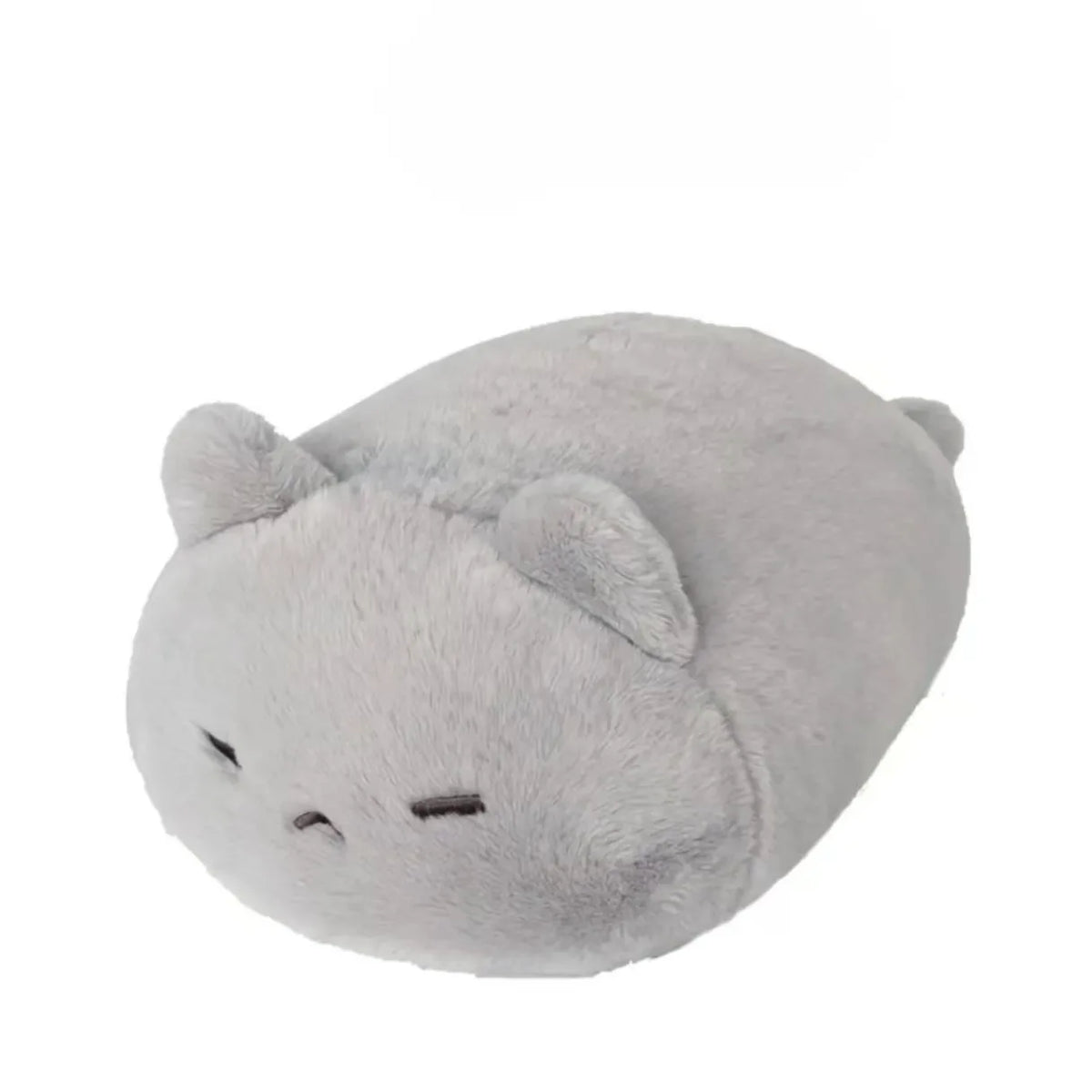 coussin peluche forme pain visage chat orange gris doux sieste literie oblong