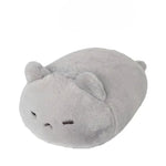 coussin peluche forme pain visage chat orange gris doux sieste literie oblong