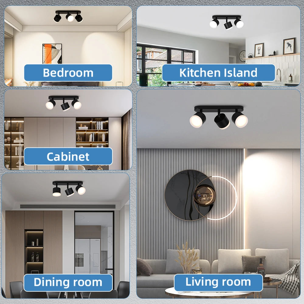 lampe moderne noir 35cm 15cm led gx53 3000k 4500k 6000k touch switch