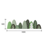 tête lit moderne motif feuilles verte gris chambre enfant décoration bois acajou ornemental intérieur