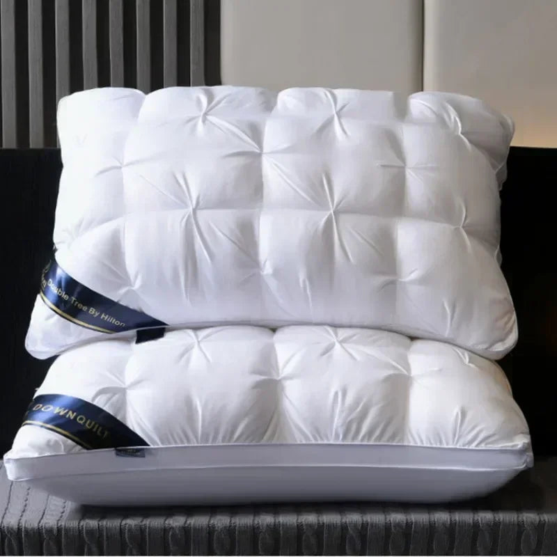 oreiller lit rectangulaire coton blanc motif relief moderne sommeil doux confort