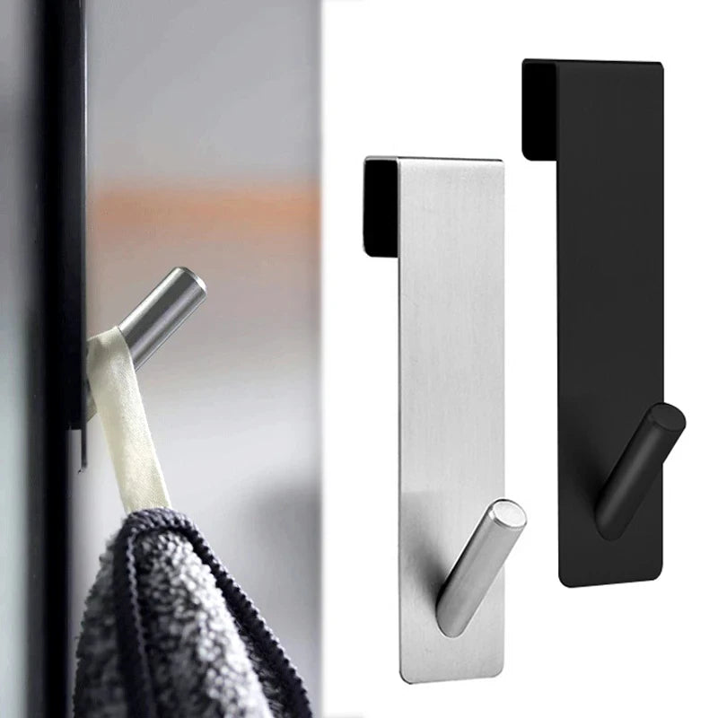 porte serviettes moderne acier inoxydable noir argenté adhésif serviette brosse gant bain minimaliste salle