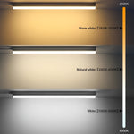 tube led blanc moderne 50cm lisse interrupteur clips adaptateurs echangables