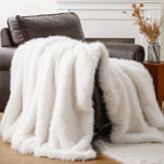 couverture fourrure marron foncé luxueuse douillette grande taille automne hiver usage multiple intérieur voyage