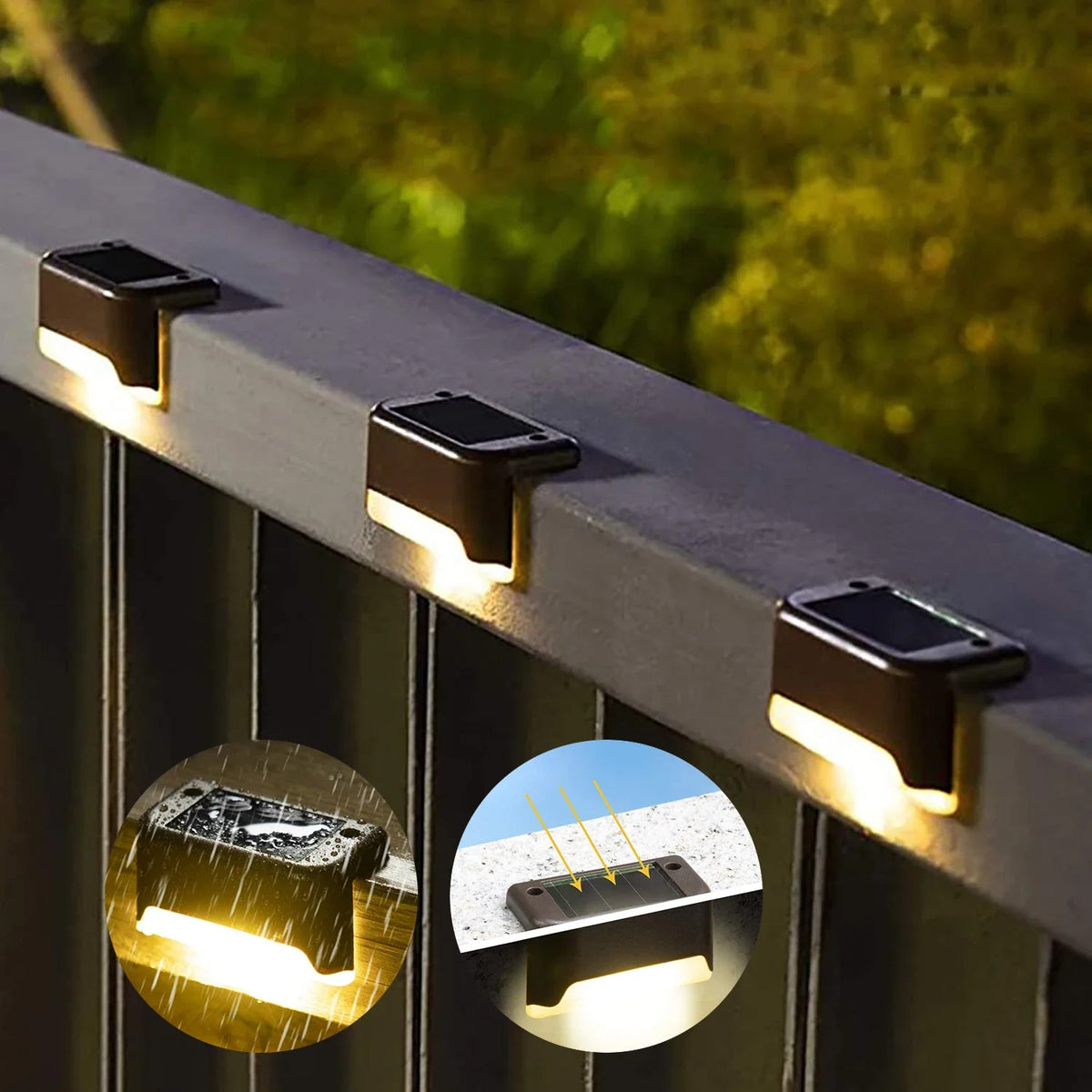 applique solaire led moderne noir beige ip66 étanche clips autonomesextérieur jardin terrasse